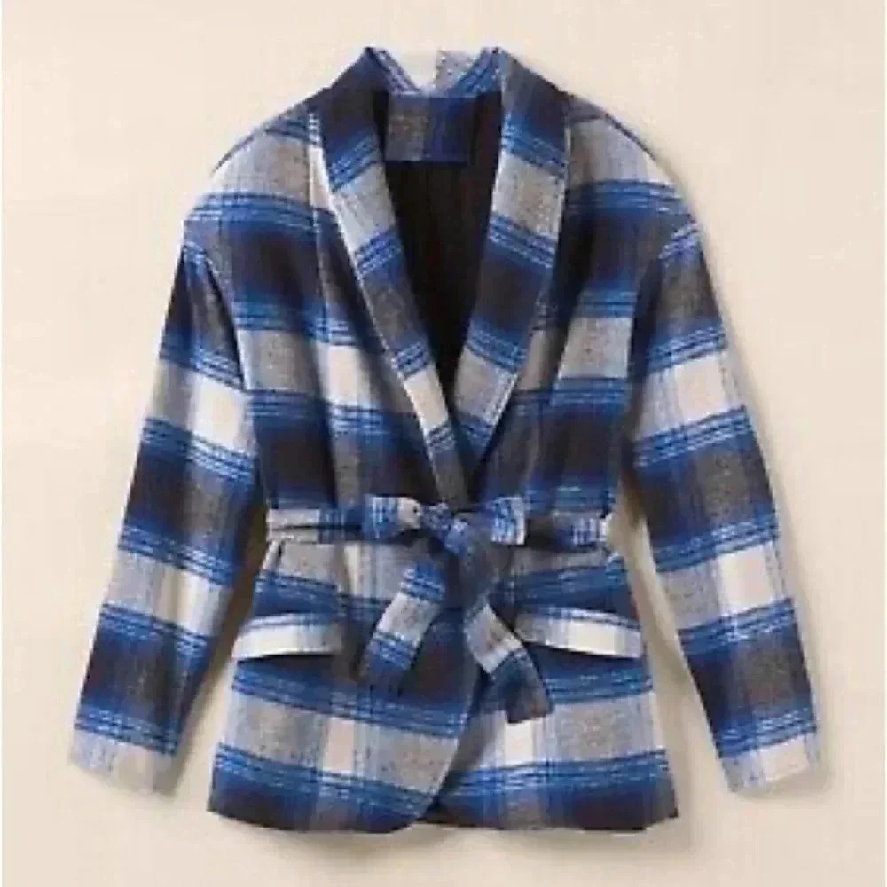 Good Hart Blue White Plaid‎ Jacket M